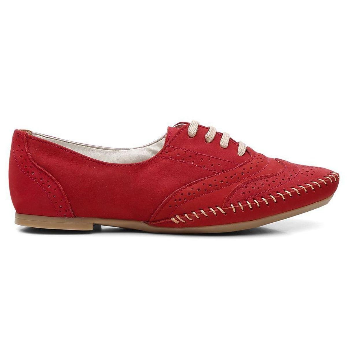 sapato oxford feminino vermelho